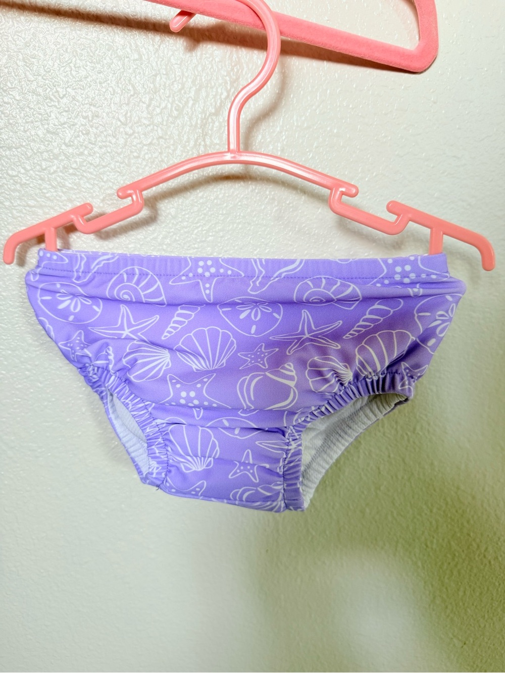 Hudson Baby Lavender Seashell Swim Diaper Cover